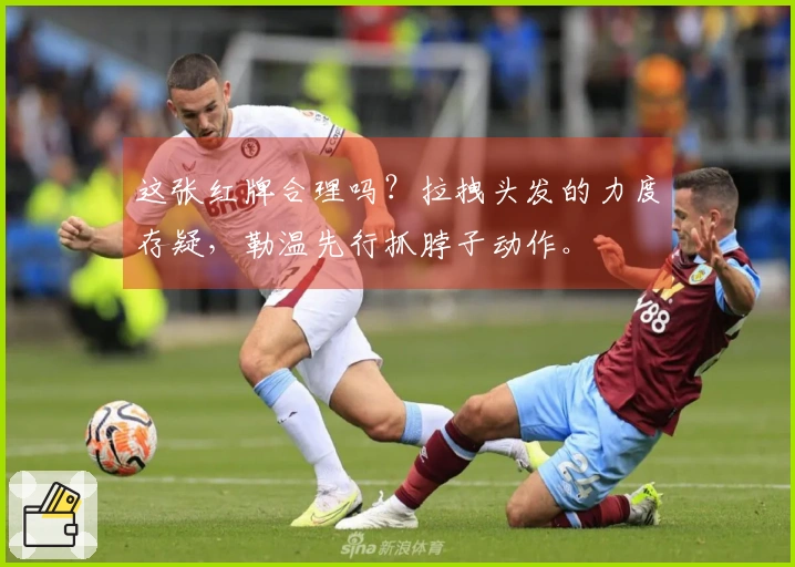 这张红牌合理吗？拉拽头发的力度存疑，勒温先行抓脖子动作。